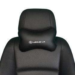 Подушка под шею черная с вышивкой 