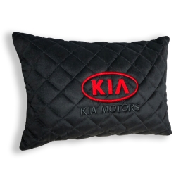 Подушка из алькантары с вышивкой 